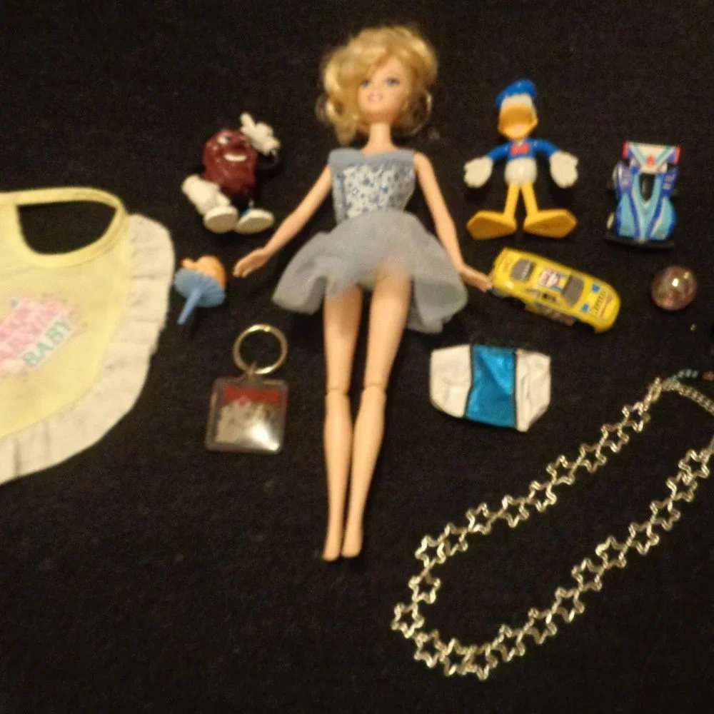 RETRO DISNEY BARBIE DOLL STUFF & TOYS LOT